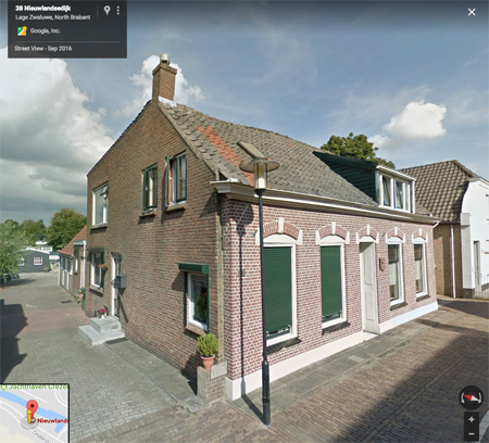 Het huis op Google maps in 2019.