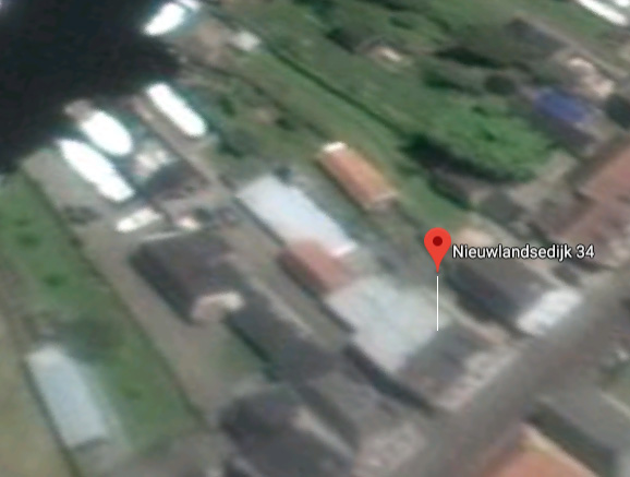 Lucht opname van het huis in 2019.